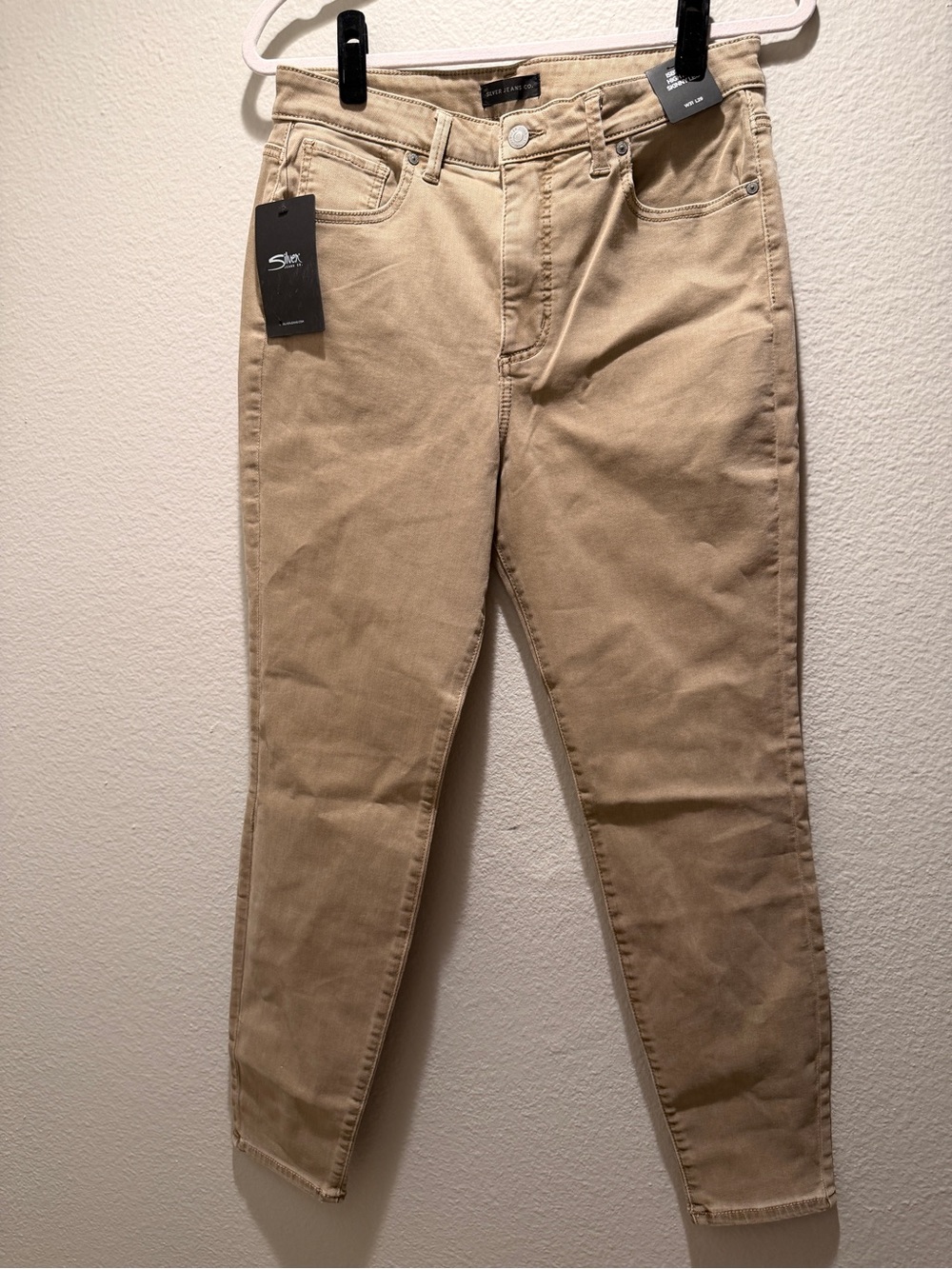 Silver Jeans Women's Skinny Jeans in Beige Tan